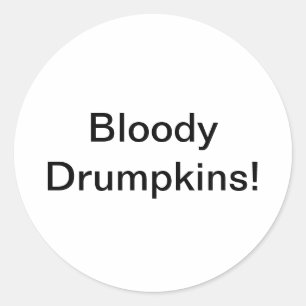 Adesivo Redondo Malditos Drumpkins! Jeff Hankamer Artjunkhaus