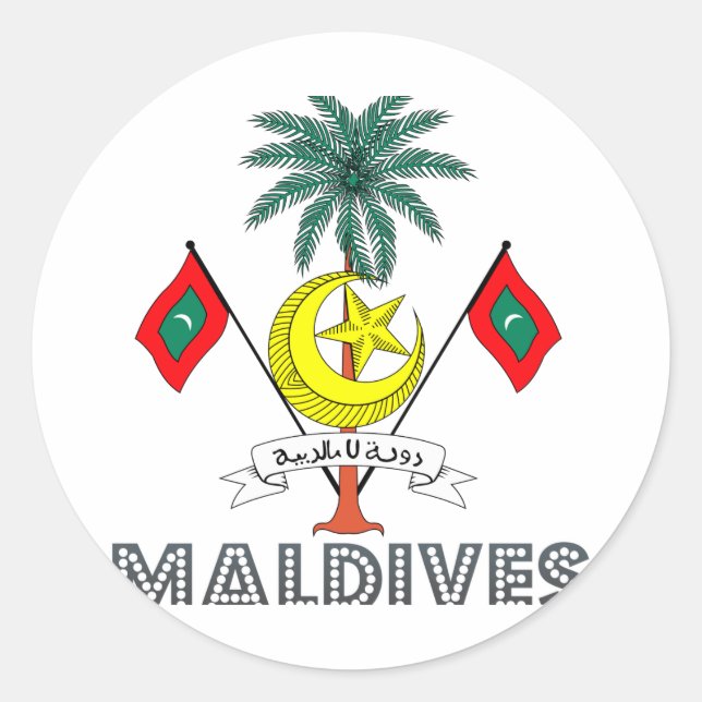 Adesivo Redondo Maldivian Emblem (Frente)