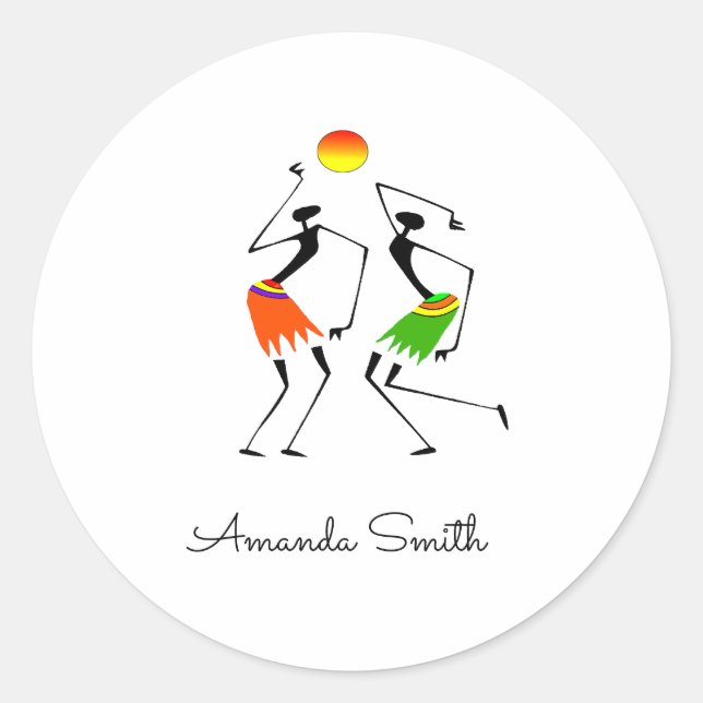 Adesivo Redondo Maleta iPhone / iPad Sun Dance incrível e brilhant (Frente)