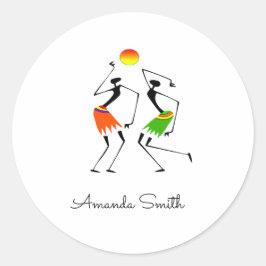 Adesivo Redondo Maleta iPhone / iPad Sun Dance incrível e brilhant