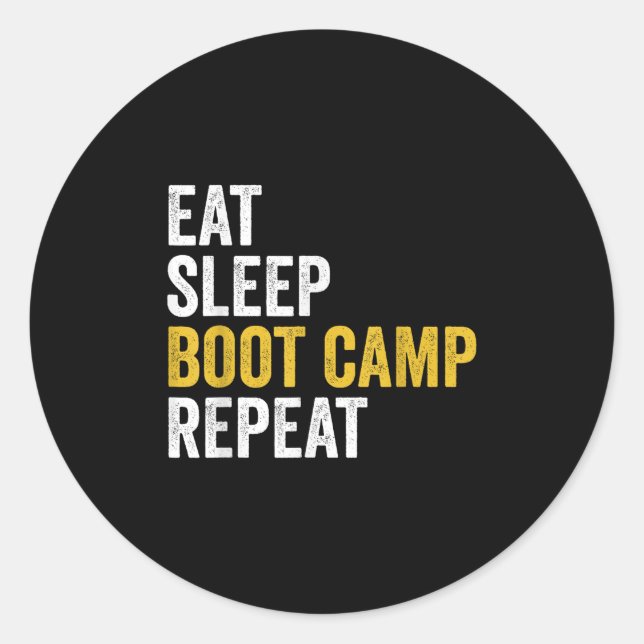 Adesivo Redondo Malhação de Bootcamp Militar (Frente)