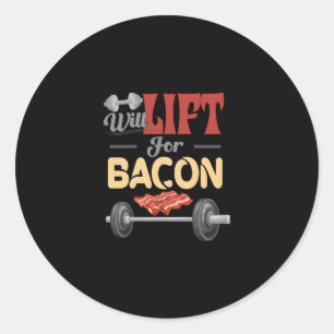 Adesivo Redondo Malhação Levantará Para Bacon Bodybuilder, Diversã