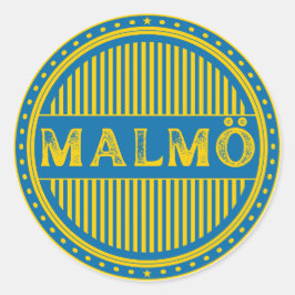 Adesivo Redondo Malmö City Pride Emblem – Swedish Identity