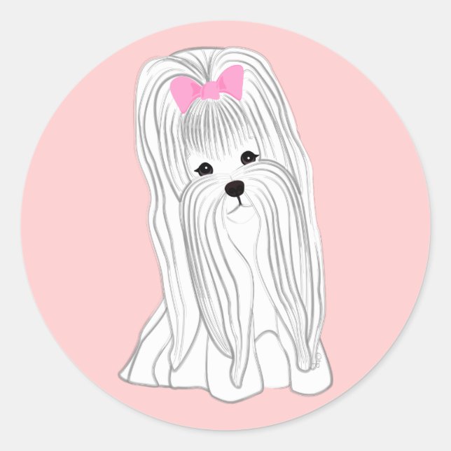 Adesivo Redondo Maltês (Frente)