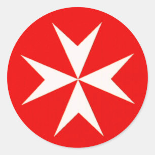 ADESIVO REDONDO MALTESE CROSS STICKER