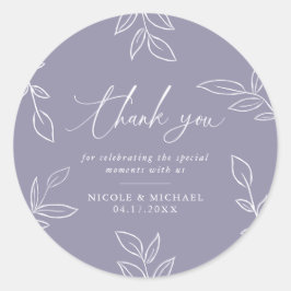 Adesivo Redondo Malvado Elegante Deixa Casamento Obrigado