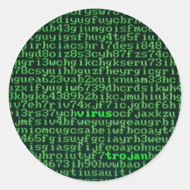 Adesivo Redondo Malware (Frente)