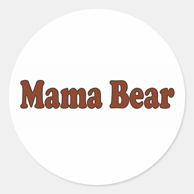 Adesivo Redondo Mama Bear (Frente)