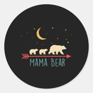 Adesivo Redondo Mama Bear Com 2 Cubos Estilo
