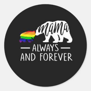 Adesivo Redondo Mama Bear Gay Lésbica Trans Bi Orgulho Mãe Lgb