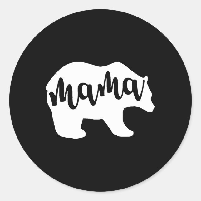 Adesivo Redondo Mama Bear Para Mamãe Mama Nana Mimi (Frente)