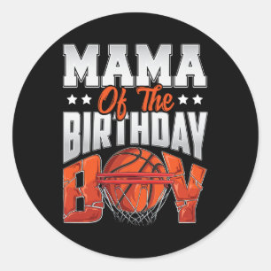 Adesivo Redondo Mama Bysketbyll Birthday Boy Family Byller B-day P