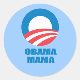 Adesivo Redondo MAMA de Pro-Obama - de OBAMA