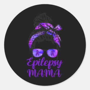 Adesivo Redondo Mama Epilepsia Coque Desarrumado Bandana de Cabelo