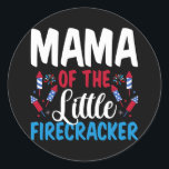 Adesivo Redondo Mama Of The Little Firecracker 4th of July<br><div class="desc">Mama Of The Little Firecracker 4th of July American Flag Gift. Perfect gift for your dad,  mom,  papa,  men,  women,  friend and family members on Thanksgiving Day,  Christmas Day,  Mothers Day,  Fathers Day,  4th of July,  1776 Independent day,  Veterans Day,  Halloween Day,  Patrick's Day</div>