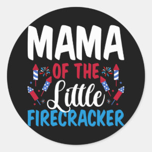 Adesivo Redondo Mama Of The Little Firecracker 4th of July