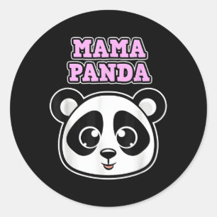 Adesivo Redondo Mama Panda Para E Mães Panda