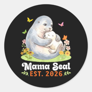 Adesivo Redondo Mama Seal Est 2026 Jornada da Maternidade Nova Mãe