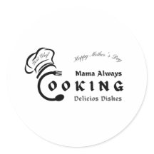 Mama sempre Cozinhar deliciosos pratos Design
