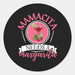 Adesivo Redondo Mamacita Precisa Uma Margarida Cinco De Maio Tequi