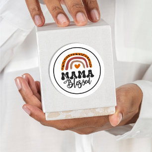 Adesivo Redondo Mamãe abençoada