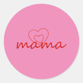 Adesivo Redondo Mamãe ama presente de Dia de as mães para o melhor