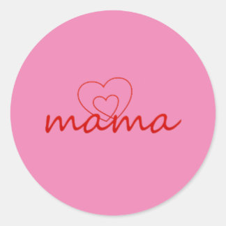 Adesivo Redondo Mamãe ama presente de Dia de as mães para o melhor