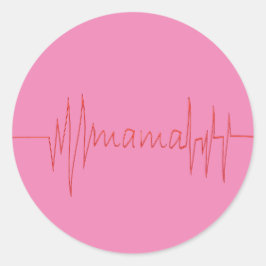 Adesivo Redondo Mamãe ama presente de Dia de as mães para o melhor