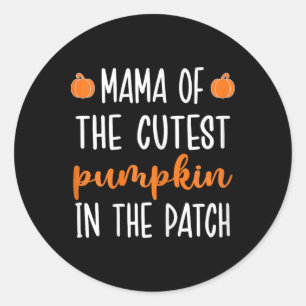 Adesivo Redondo Mamãe Da Pumpkin Mais Corajosa No Dia Das Bruxas