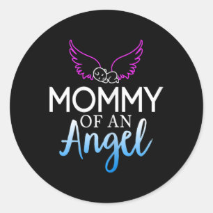 Adesivo Redondo Mamãe De Anjo Side Mês De Consciência