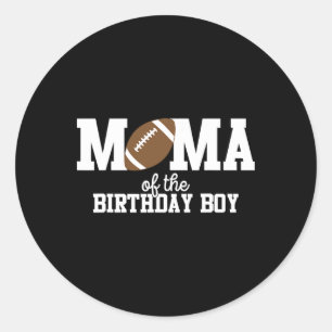 Adesivo Redondo Mamãe do Menino de Aniversário Amante de Futebol P