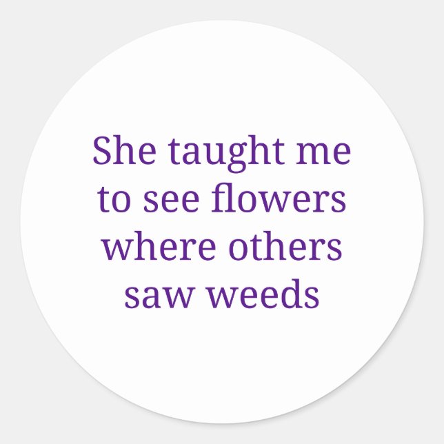 Adesivo Redondo Mamãe Ensina (Frente)