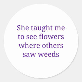 Adesivo Redondo Mamãe Ensina