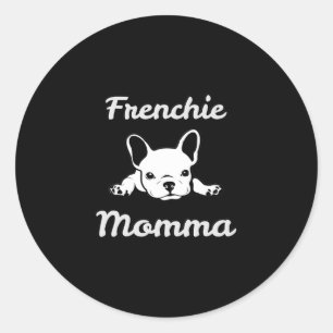 Adesivo Redondo Mamãe. Francês Buldogue Lover Mãe