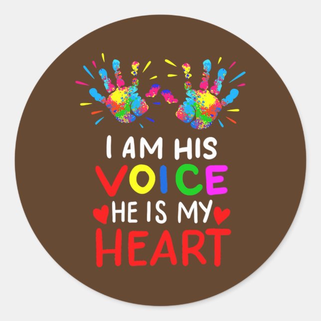 Adesivo Redondo Mamãe Mama Autista Autismo Sensibilização Mês Pres (Frente)