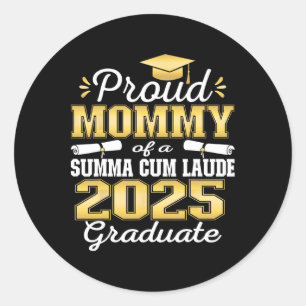 Adesivo Redondo Mamãe Orgulhosa 2025 Summa Cum Laude Cl 2025 Forma