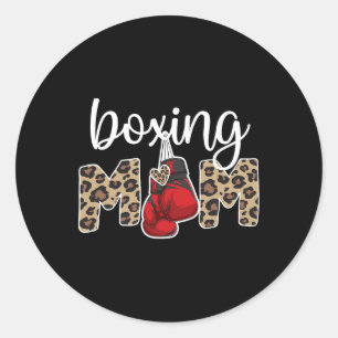 Adesivo Redondo Mamãe Orgulhosa Boxando Mãe Boxando Mãe Mãe