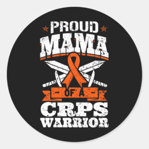 Adesivo Redondo Mamãe Orgulhosa De Um Guerreiro Do Crps Sd Sensibi