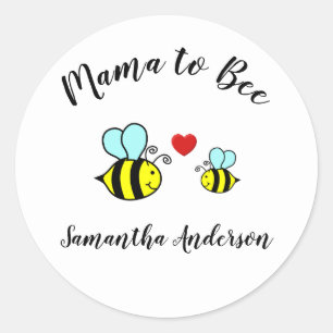 Adesivo Redondo Mamãe para Bee - Autocolante
