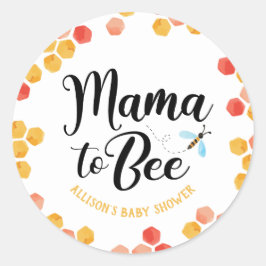 Adesivo Redondo Mamãe para BEE Paper Plates