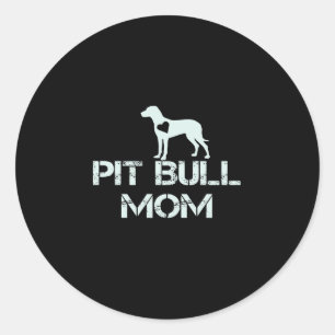 Adesivo Redondo Mamãe Pitbull ama tanto cachorros