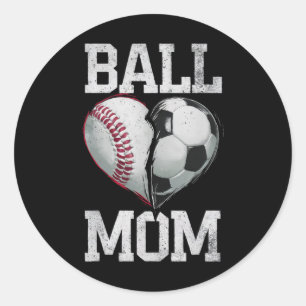 Adesivo Redondo Mamãe Soccer Vende Jogo Esportivo Mothe