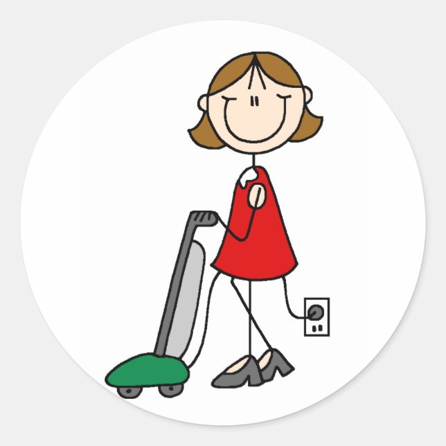 Adesivo Redondo Mamãe Vacumming Stickers (Frente)