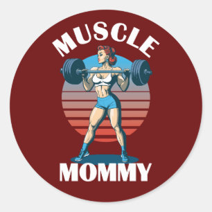 Adesivo Redondo Mamães Musculares - Fêmea