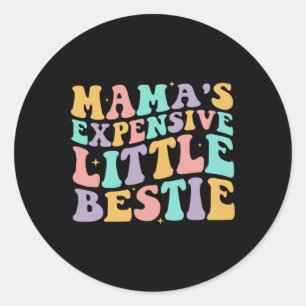 Adesivo Redondo Mamas Caras Pequenas Bestiças Engraçadas Mamãe Mãe