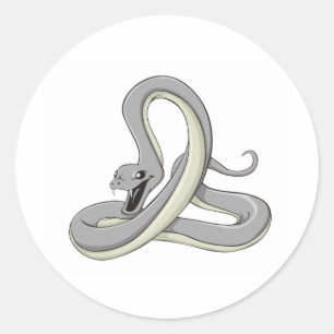 Adesivo Redondo Mamba preta