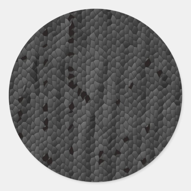 Adesivo Redondo Mamba Preto em Ilustração,Arte (Frente)