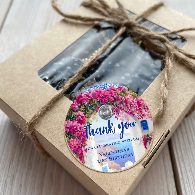 Adesivo Redondo Mamma Mia Grego Disco Dançando Festa de aniversári (Criador carregado)