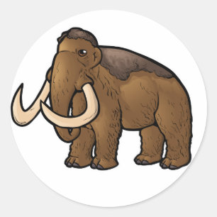 Adesivo Redondo Mammoth Woolly