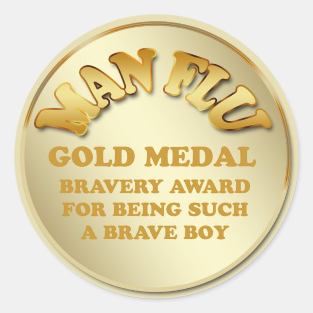 Adesivo Redondo Man Flu (Frente)